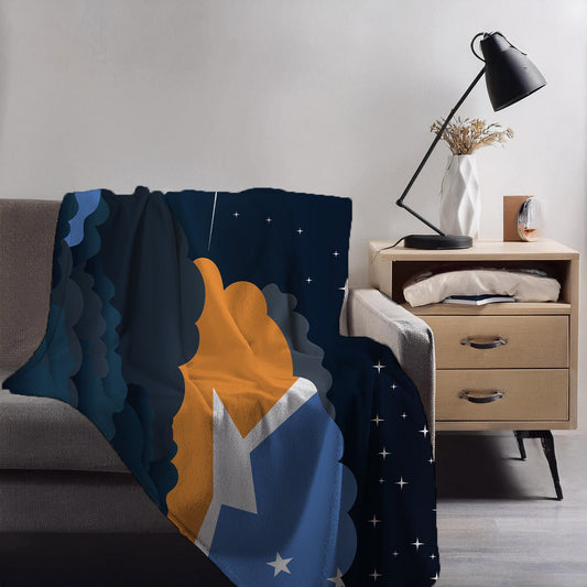 Tierra del Fuego Province Argentina Night Clouds Blankets & Throws | Premium Soft Blankets | City Posters Plus