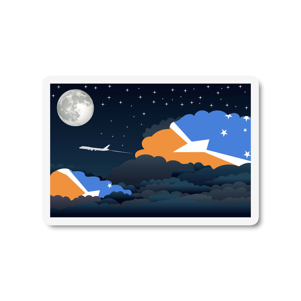 Tierra del Fuego Province-Argentina Night Clouds Magnet