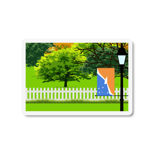 Tierra del Fuego Province Argentina Trees and Street Lamp Sticker