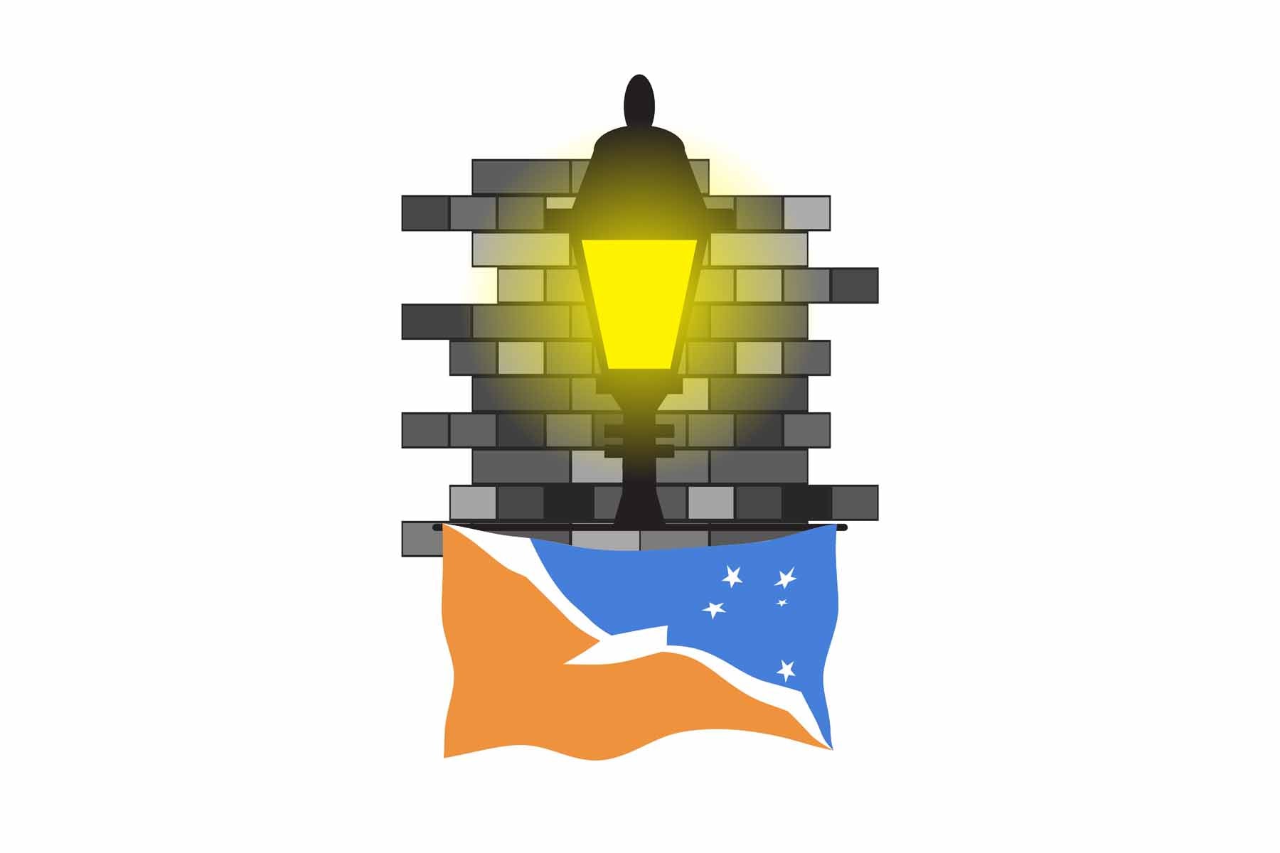 Tierra del Fuego Province Argentina Street Lamp Bricks Fridge Magnet