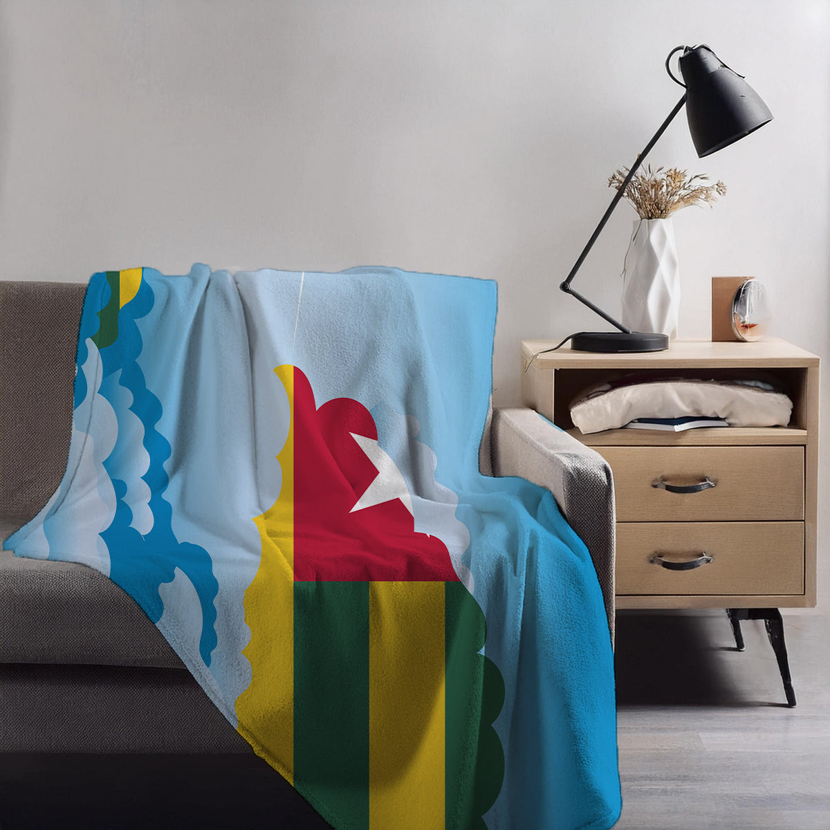 Togo Day Clouds Blanket Throw