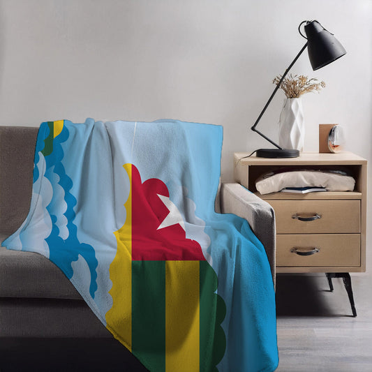 Togo Day Clouds Blankets & Throws | Soft Premium Blankets | City Posters Plus