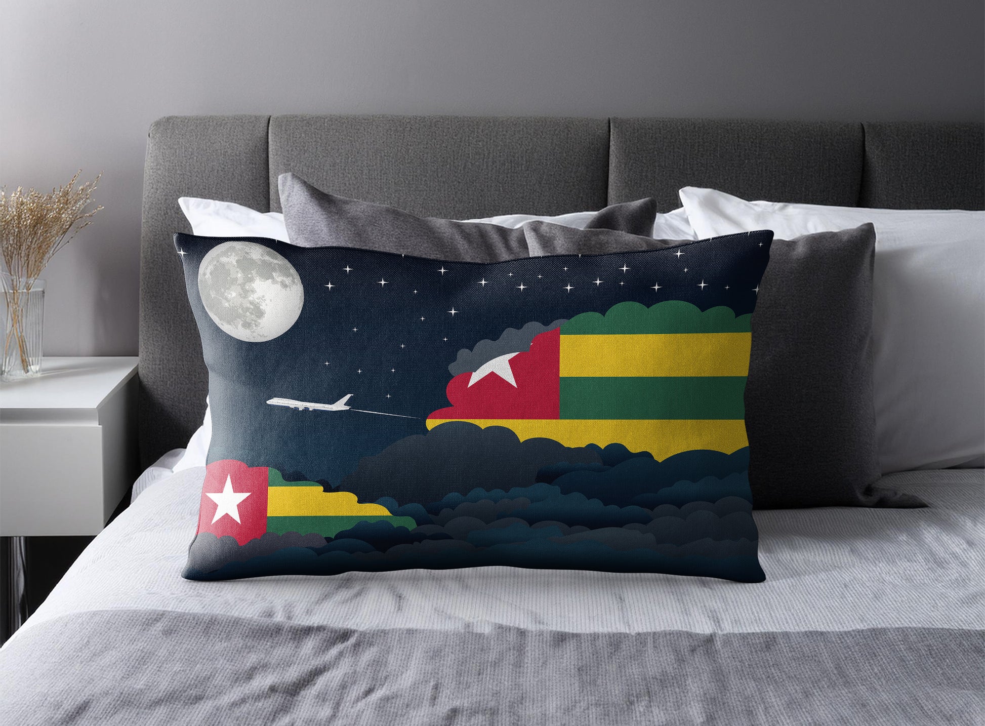 Togo Night Clouds Pillow Case and Pillow Throw