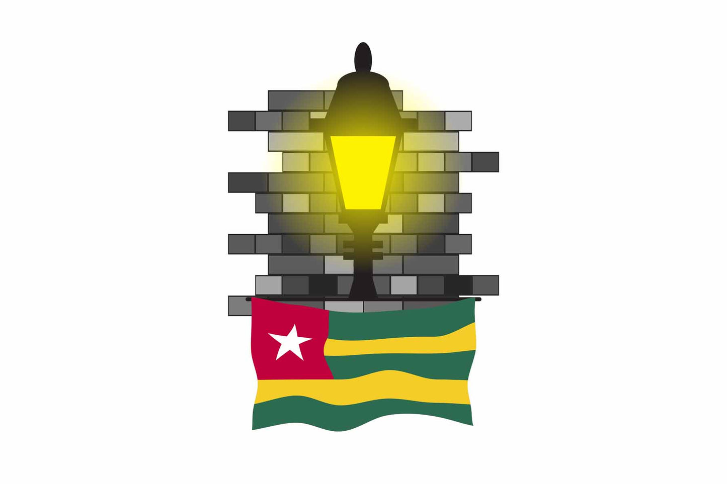 Togo Street Lamp Bricks Sticker