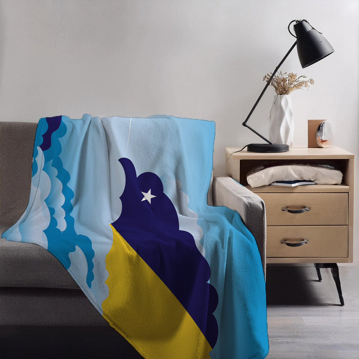 Tokelau Day Clouds Blanket Throw