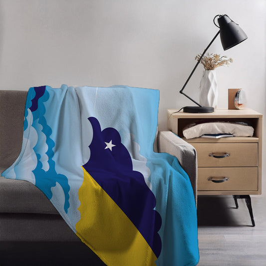 Tokelau Day Clouds Blankets & Throws | Soft Premium Blankets | City Posters Plus