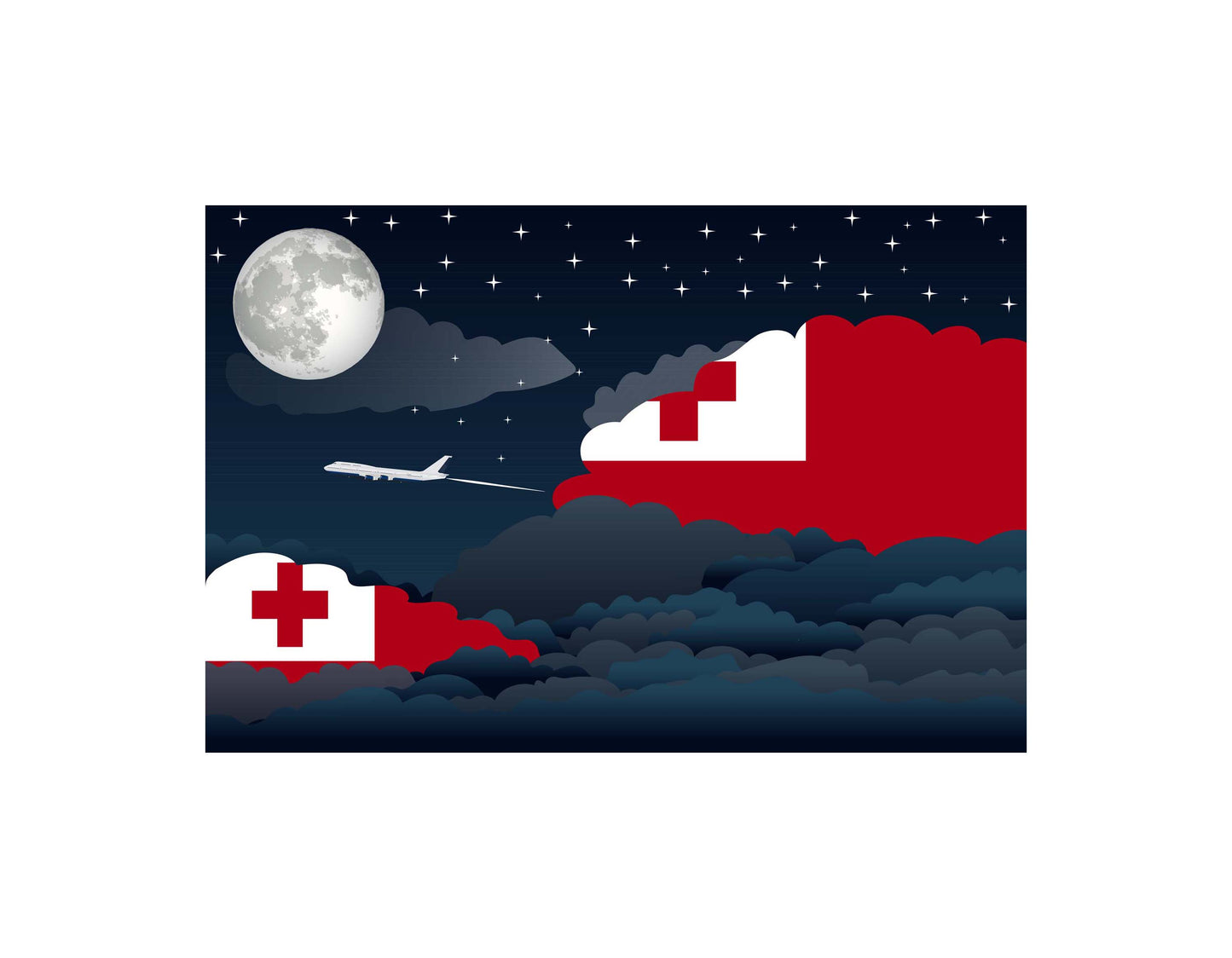 Tonga Night Clouds Blanket Throw