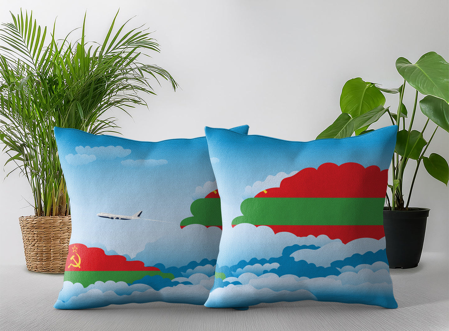 Transnistria Day Clouds Pillow Case