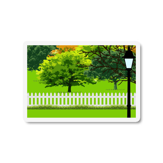 Trees Trees and Street Lamp Sticker