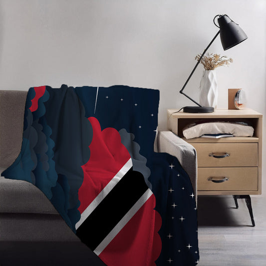 Trinidad Case and Tobago Night Clouds Blankets & Throws | Premium Soft Blankets | City Posters Plus