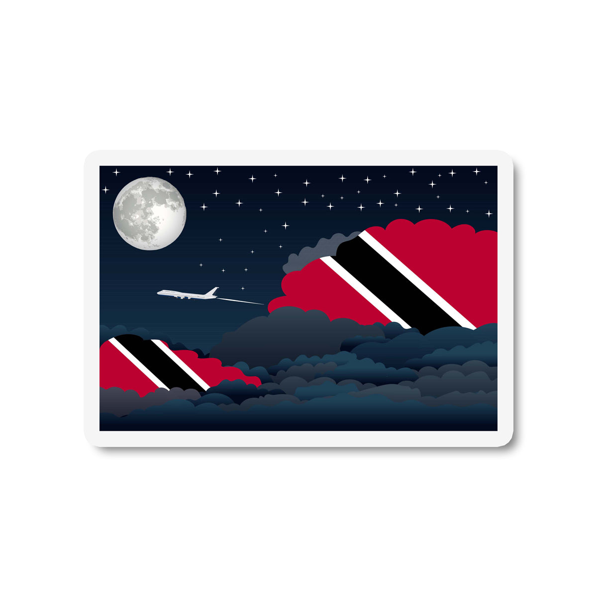Trinidad and Tobago Night Clouds Fridge Magnet