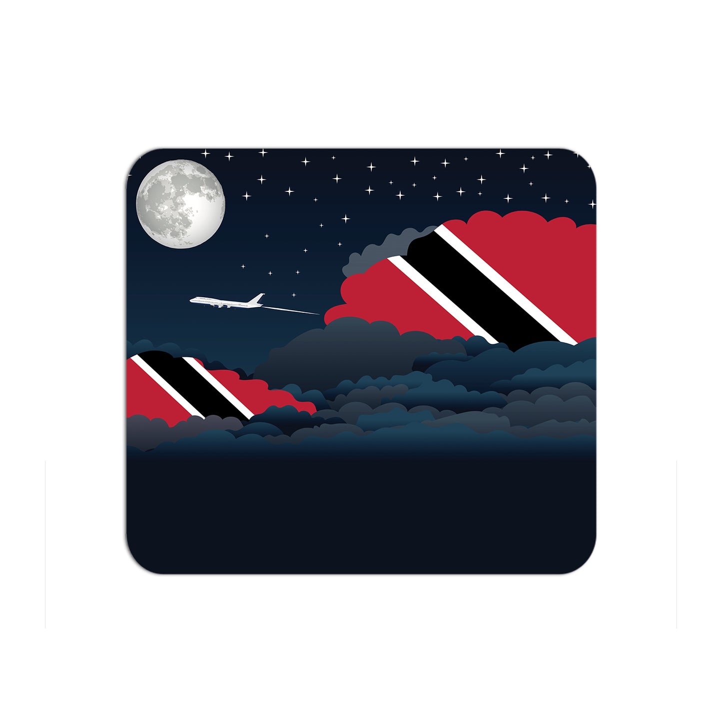 Trinidad and Tobago Airplane Airport Flight Night Clouds Mousepad 