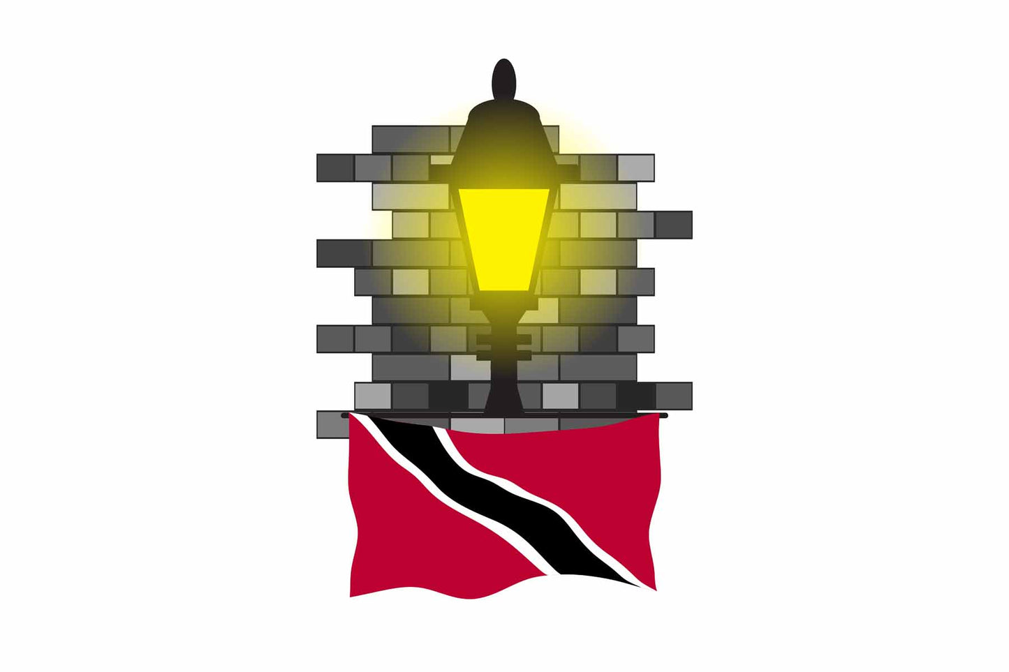 Trinidad and Tobago Street Lamp Bricks Magnet