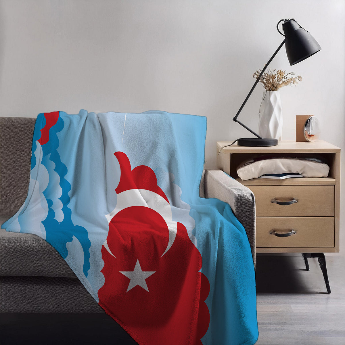 Turkey Day Clouds Blanket Throw