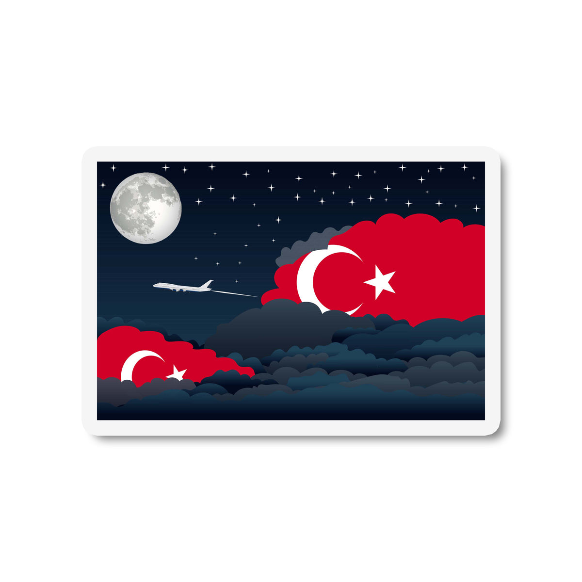 Turkey Night Clouds Magnet