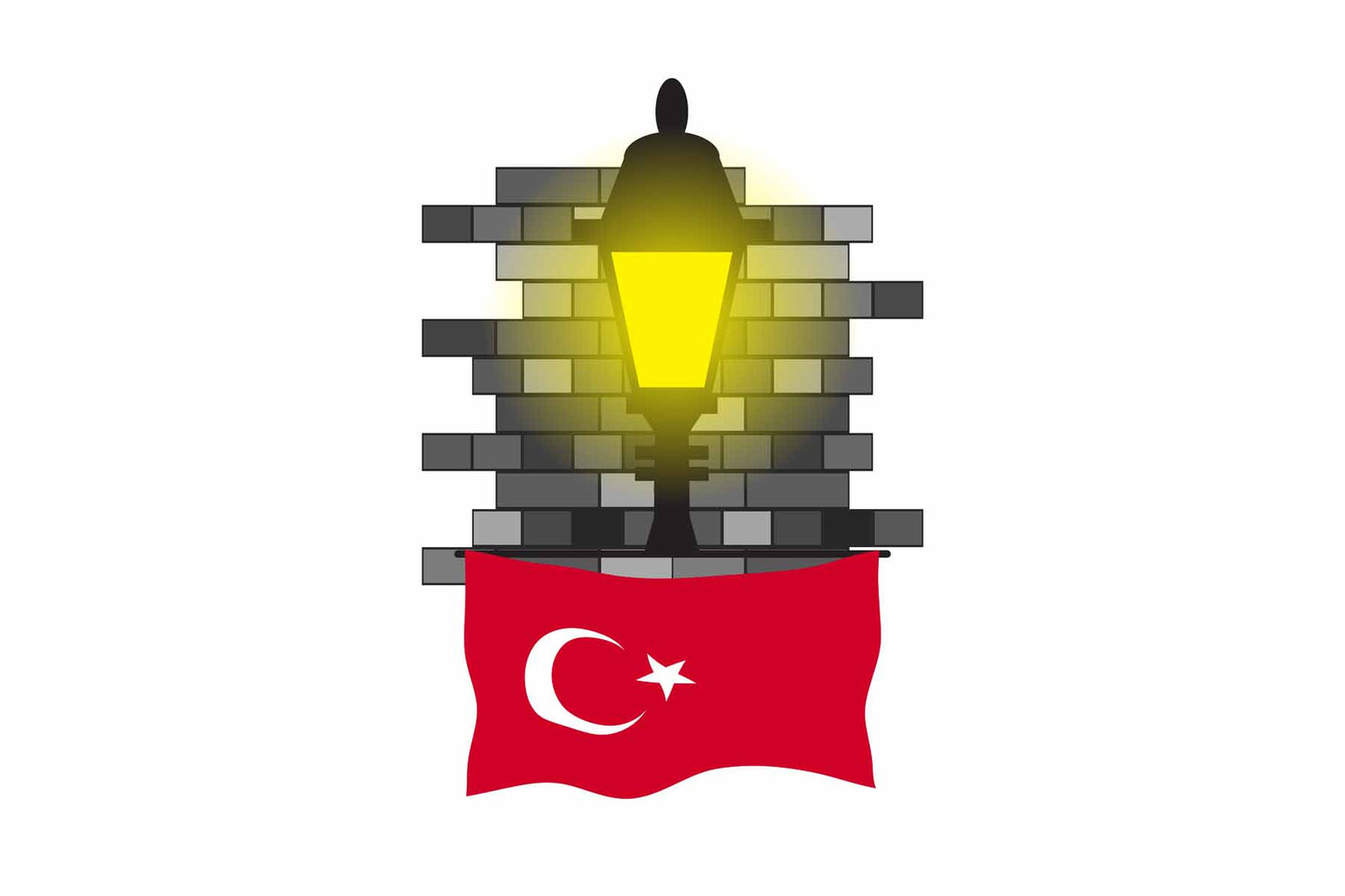 Turkey Street Lamp Bricks Sticker