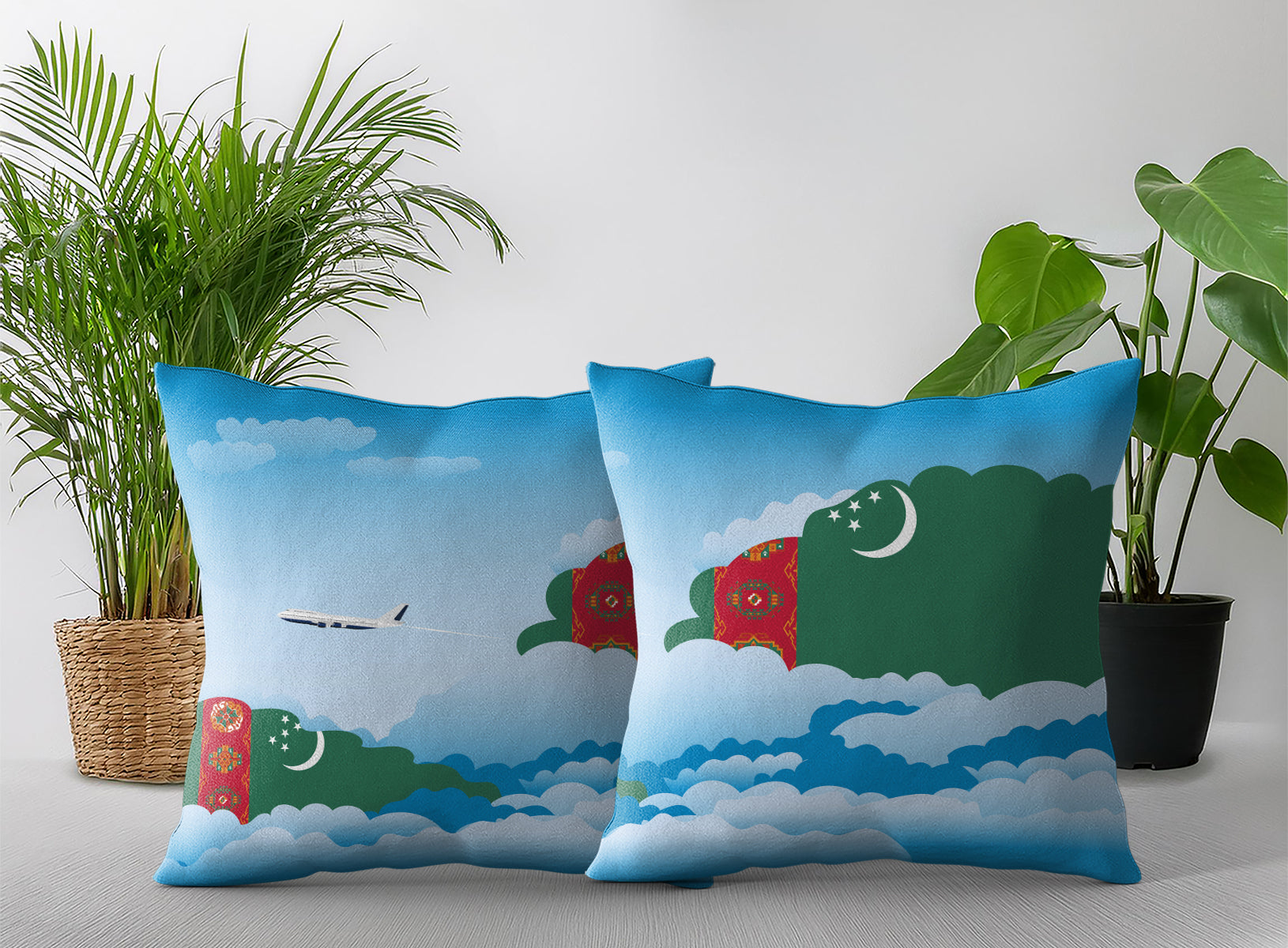 Turkmenistan Day Clouds Pillow Case