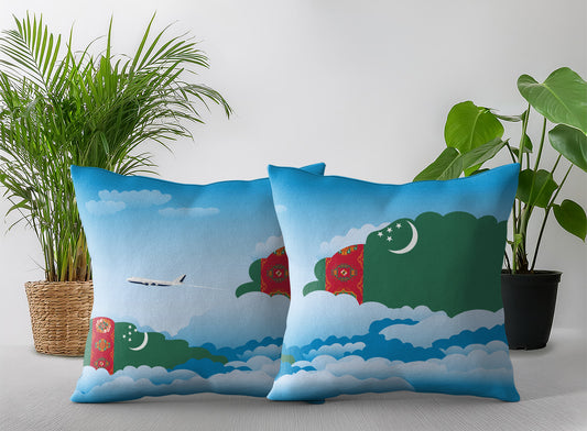 Turkmenistan Day Clouds Pillow Case