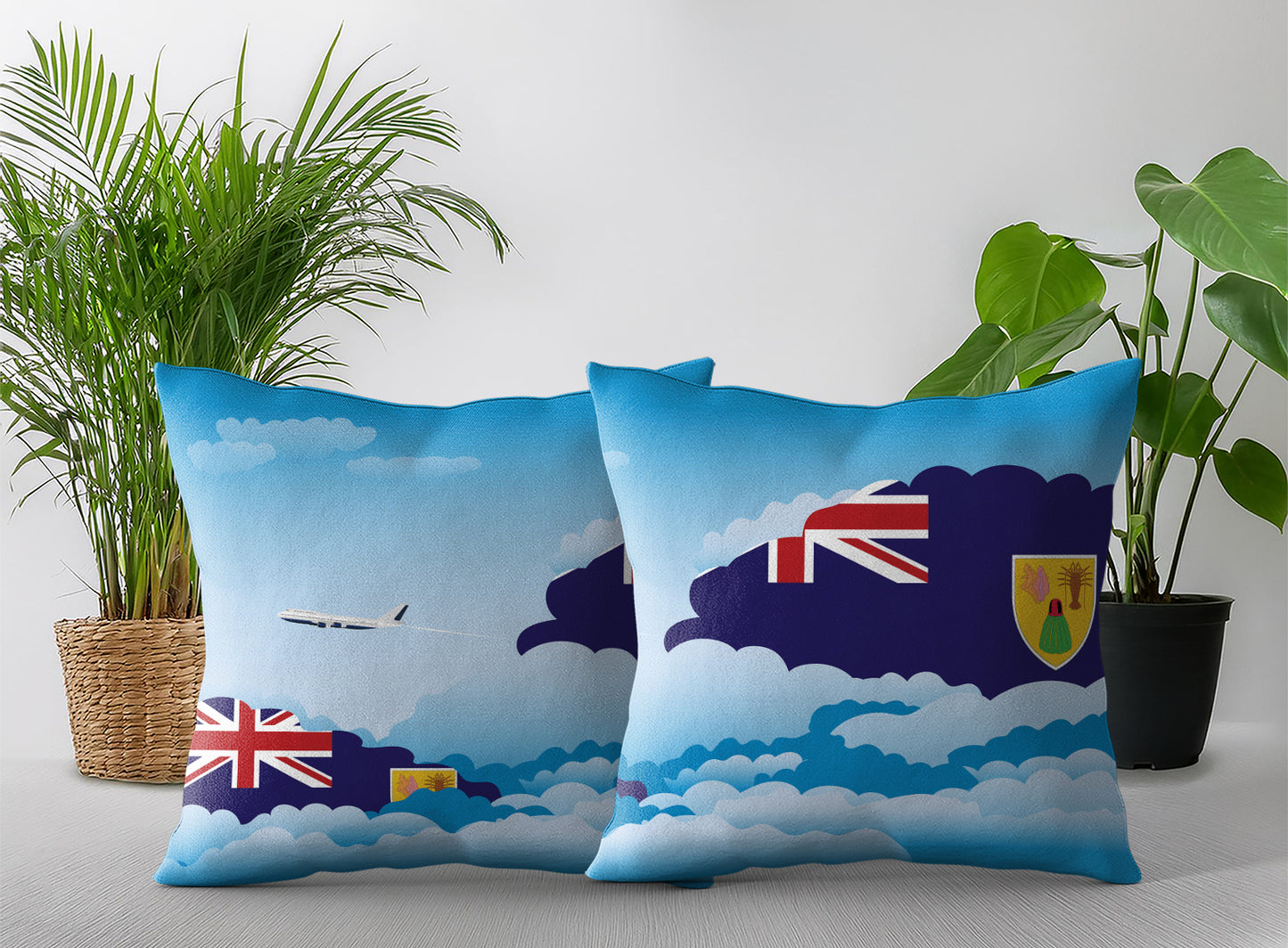 Turks and Caicos Islands Day Clouds Pillow Case