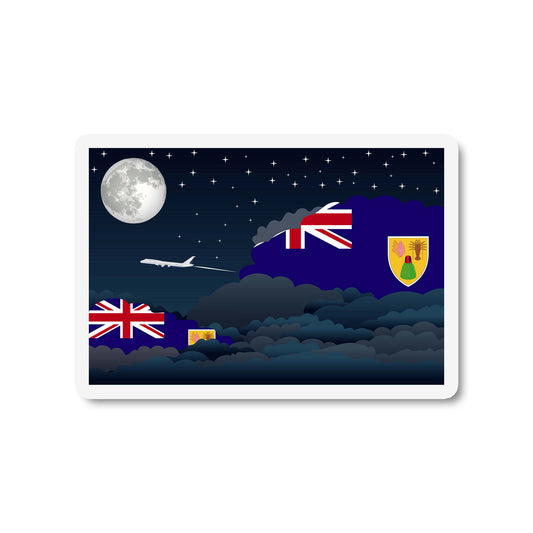 Turks and Caicos Islands Night Clouds Magnet