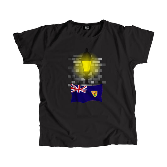 Turks and Caicos Islands Street Lamp Bricks Men Unisex T-Shirt