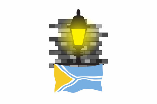 Tuva Street Lamp Bricks Sticker