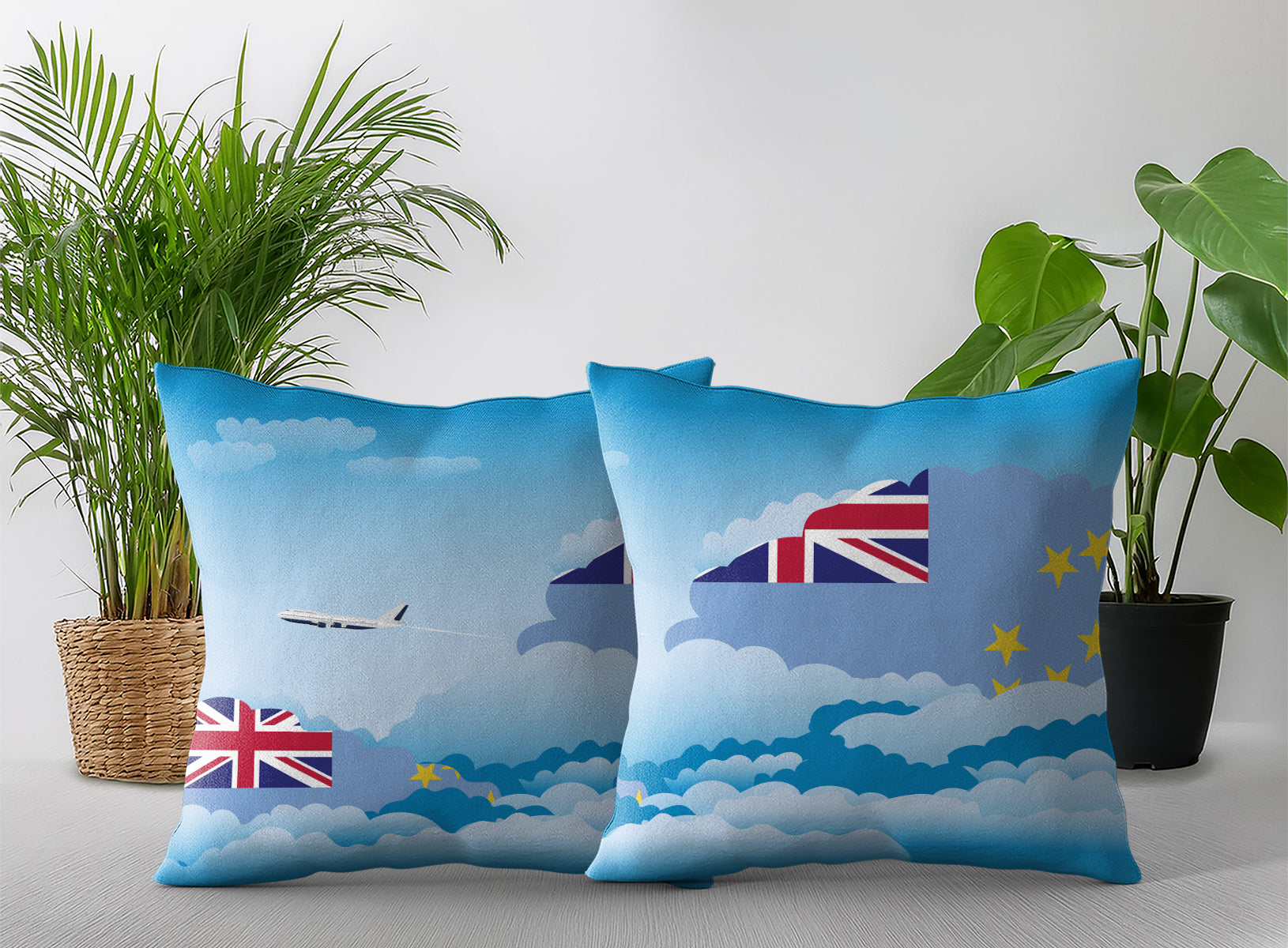 Tuvalu Day Clouds Pillow Case