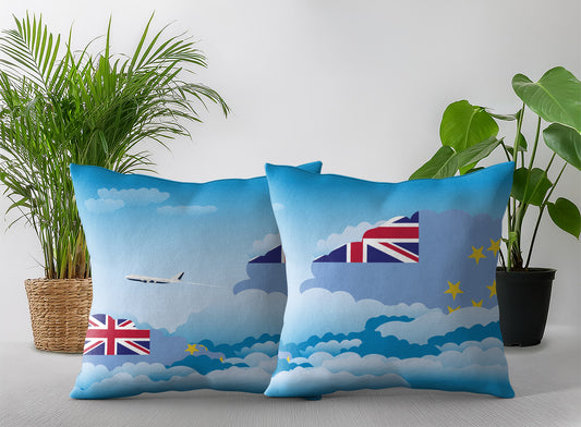 Tuvalu Day Clouds Pillow Case