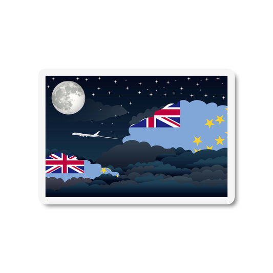 Tuvalu Night Clouds Fridge Magnet