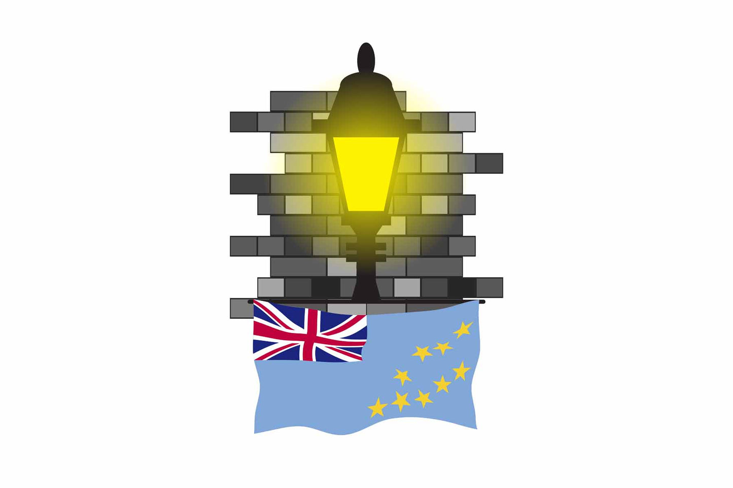 Tuvalu Street Lamp Bricks Magnet