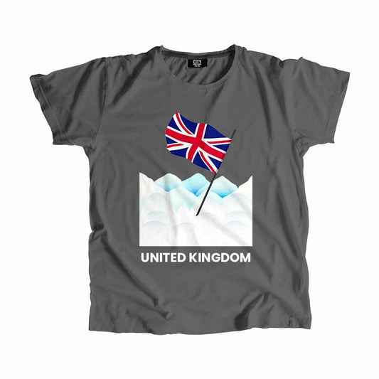 United Kingdom Flag Snow Men Unisex T-Shirt