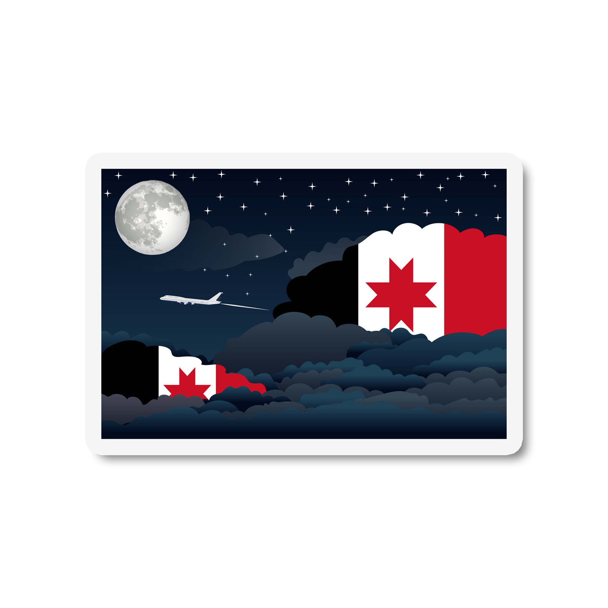 Udmurtia Night Clouds Sticker