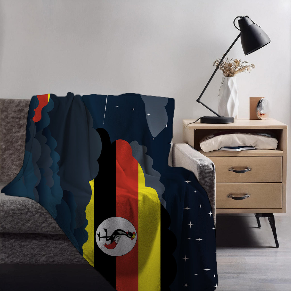 Uganda Night Clouds Blanket Throw