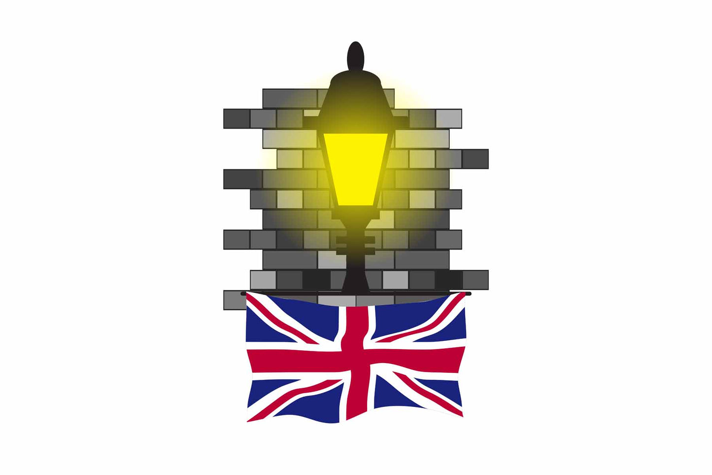 United KIngdom Street Lamp Bricks Sticker