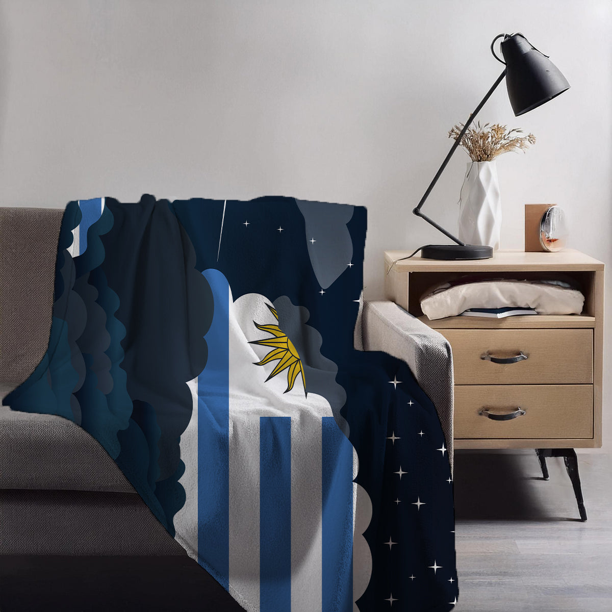 Uruguay Night Clouds Blanket Throw