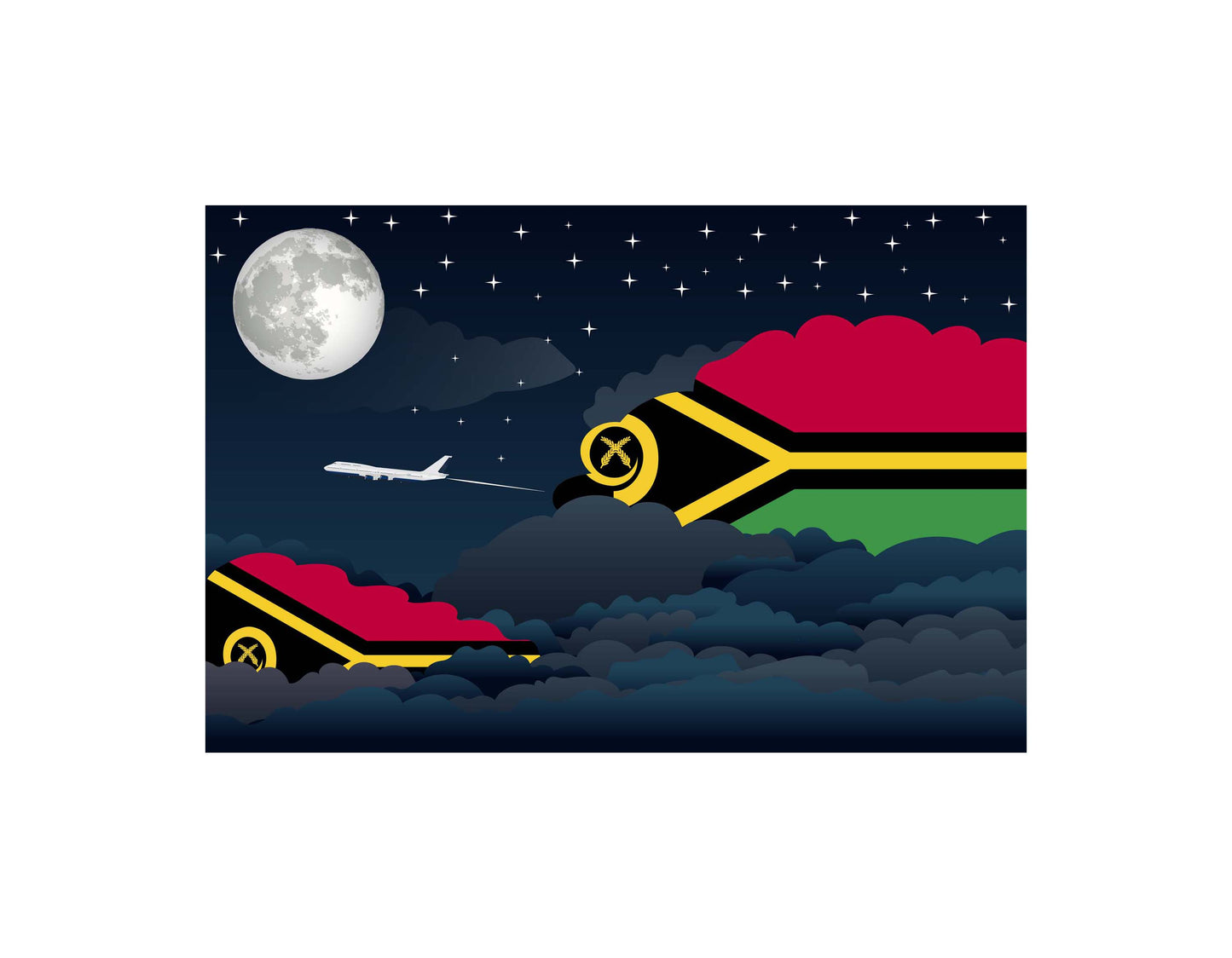 Vanuatu Night Clouds Blanket Throw