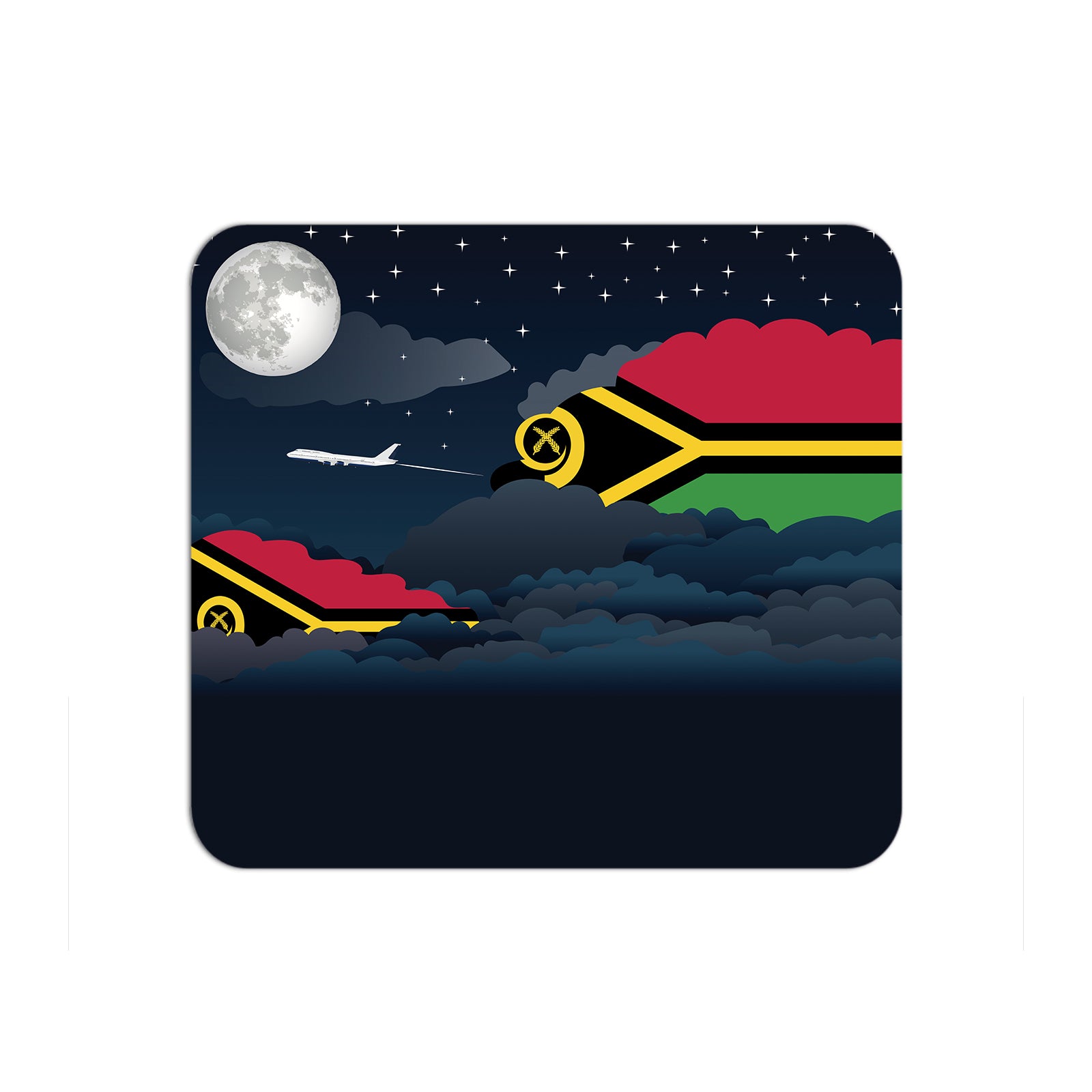 Vanuatu Airplane Airport Flight Night Clouds Mousepad 