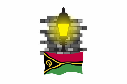 Vanuatu Street Lamp Bricks Fridge Magnet