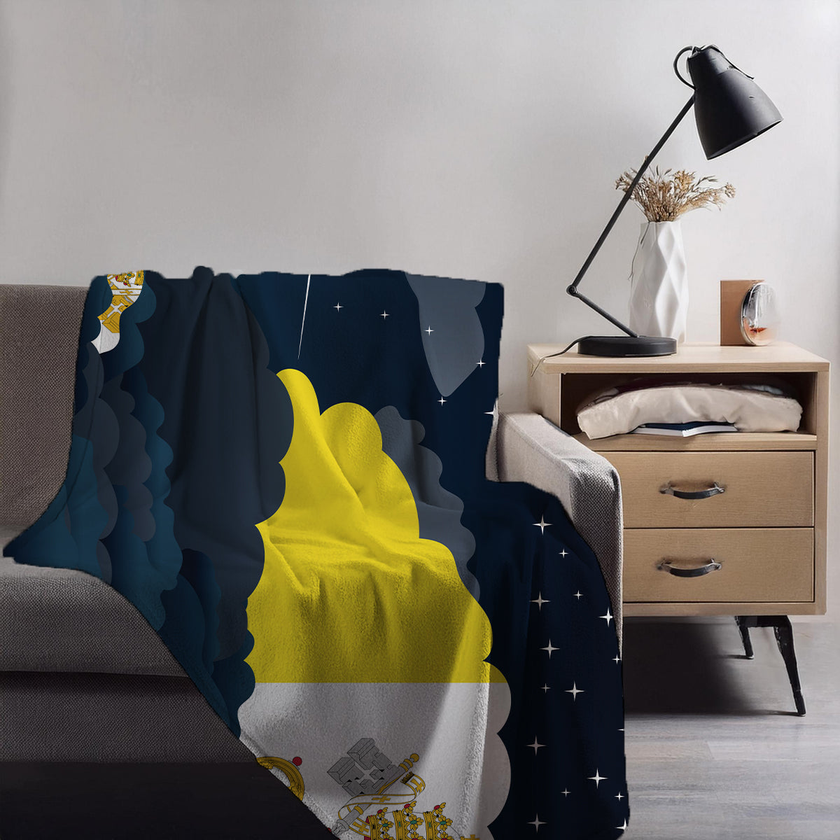 Vatican City Holy See Night Clouds Blankets & Throws | Premium Soft Blankets | City Posters Plus