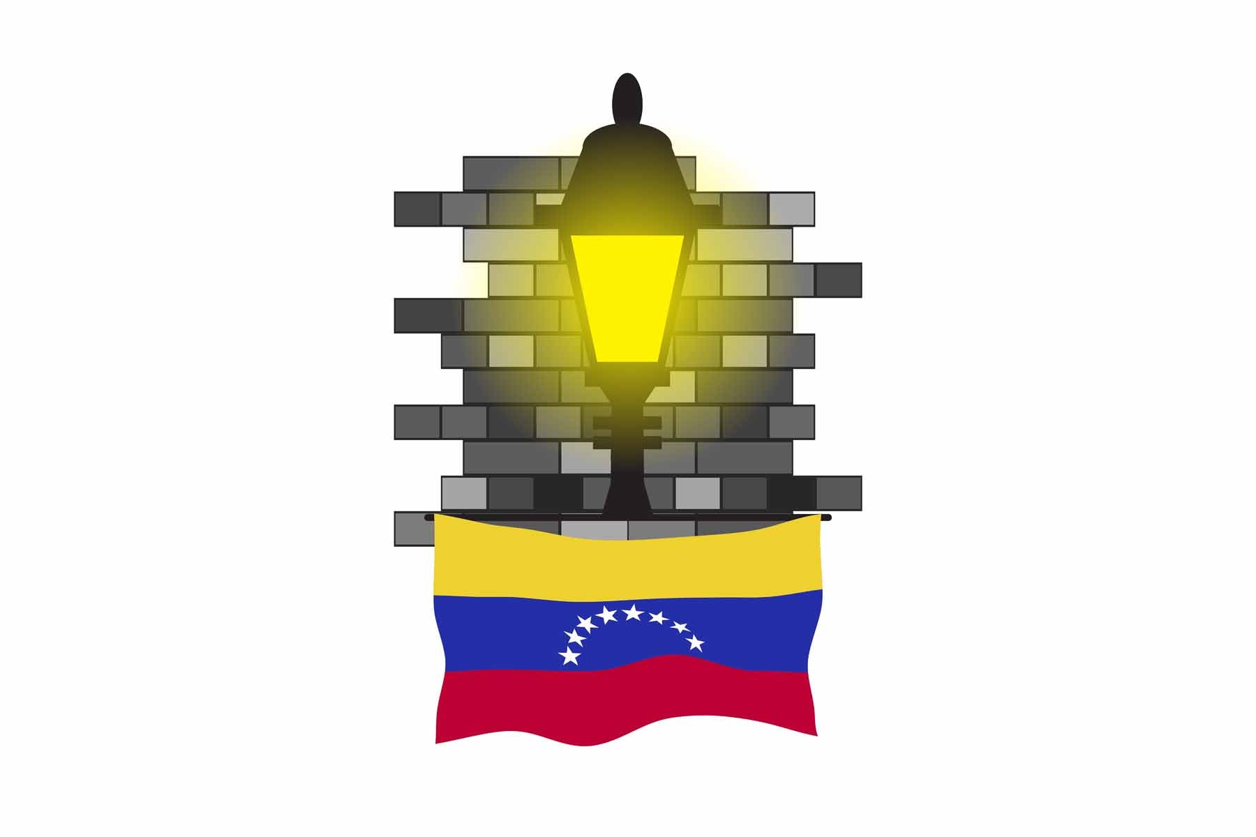 Venezuela Street Lamp Bricks Fridge Magnet
