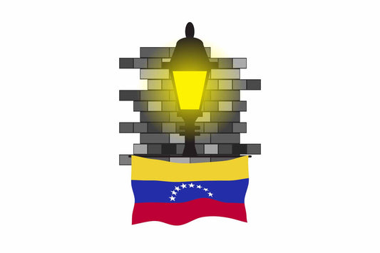 Venezuela Street Lamp Bricks Fridge Magnet