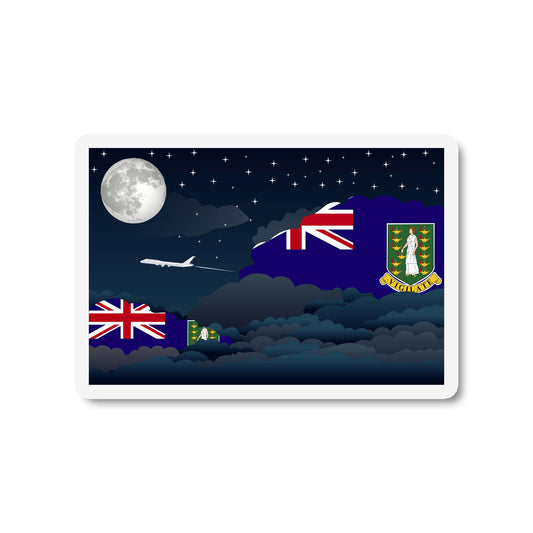 Virgin Islands UK Night Clouds Magnet