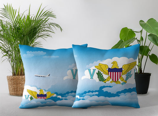 Virgin Islands US Day Clouds Pillow Case