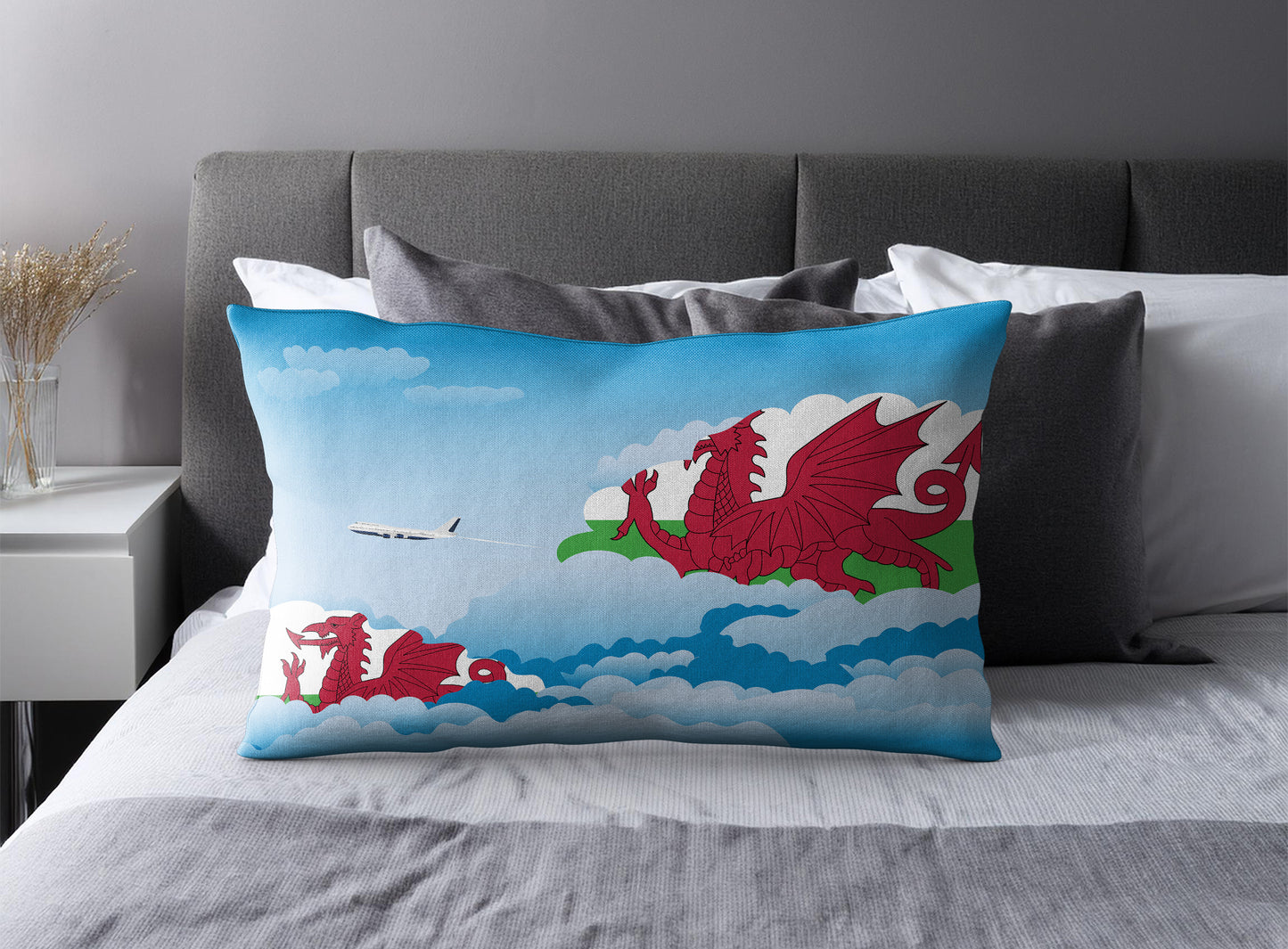 Wales Day Clouds Pillow Case