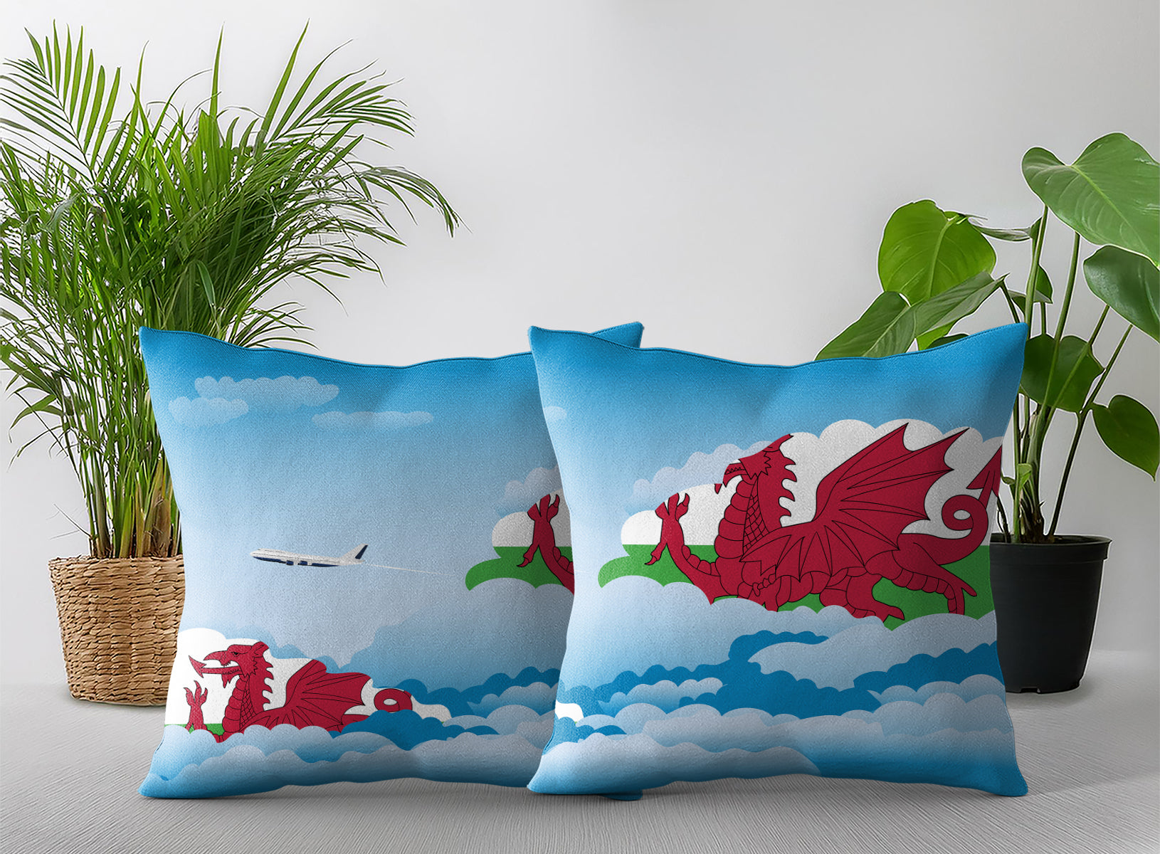 Wales Day Clouds Pillow Case