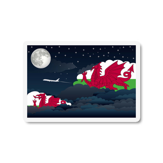 Wales Night Clouds Fridge Magnet