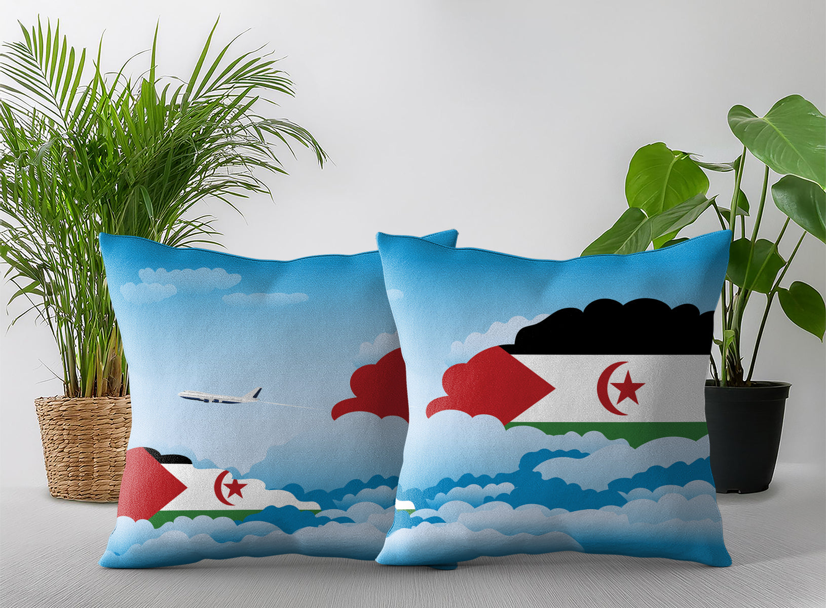 Western Sahara Day Clouds Pillow Case