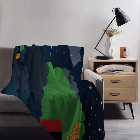 Zambia Night Clouds Blankets & Throws | Premium Soft Blankets | City Posters Plus