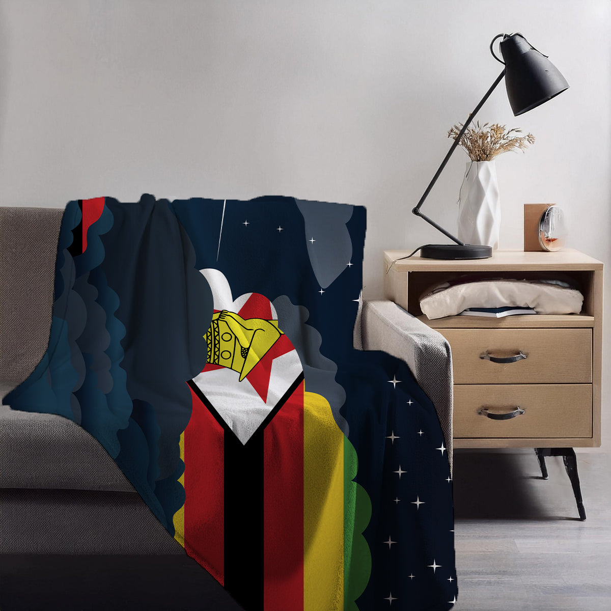 Zimbabwe Night Clouds Blanket Throw