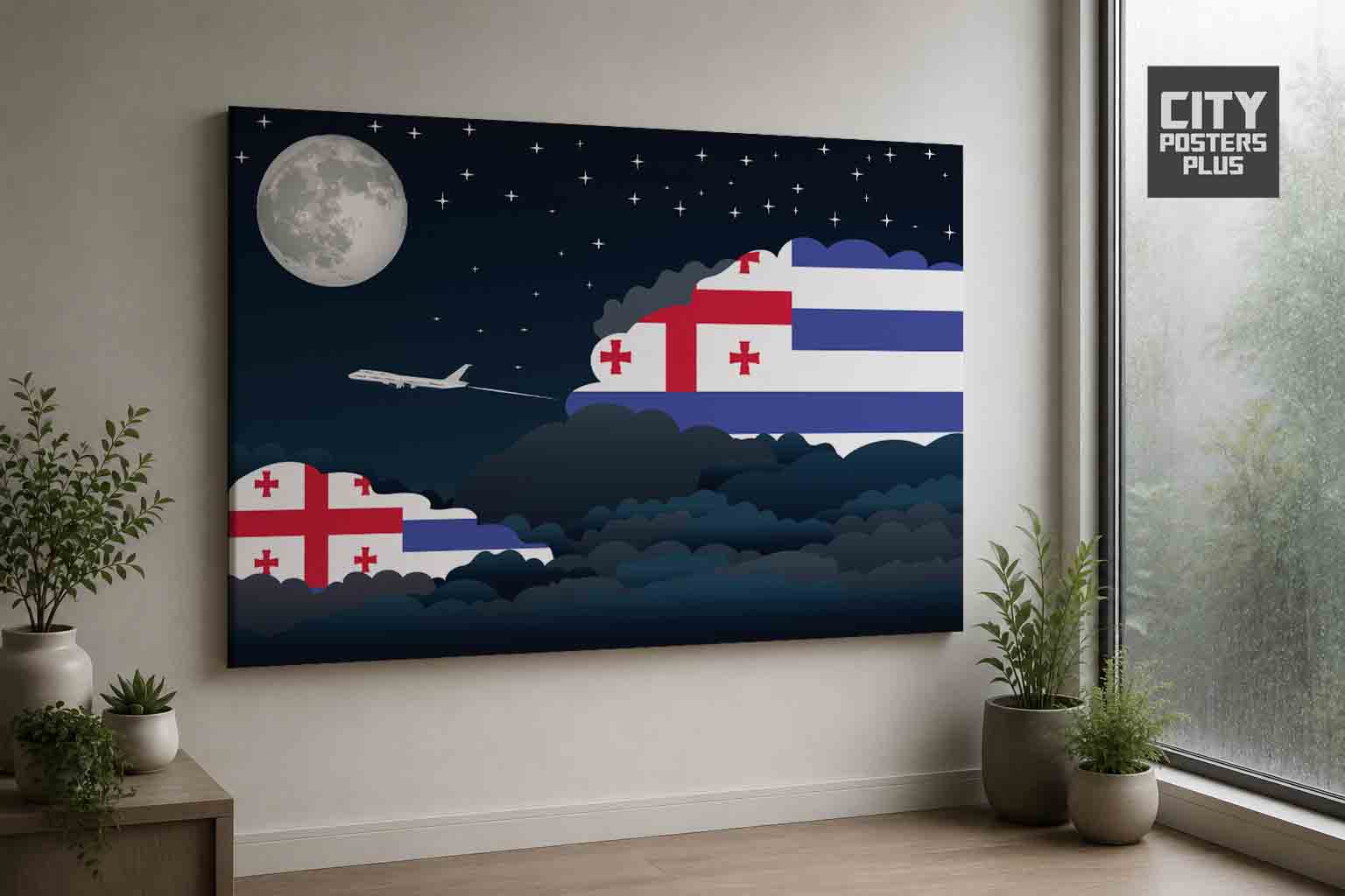 Ajaria Night Clouds Framed Canvas Prints | Country & City Wall Art
